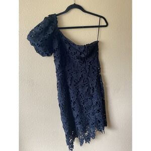 Floret Studios Midi Dress Sz Small Floral Black Fitted Ruched Cocktail Event NWT